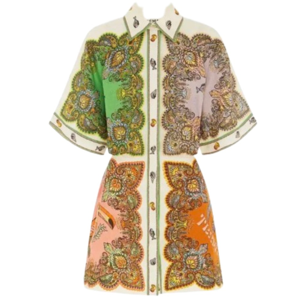 Trippy Troppo Print Mini Dress